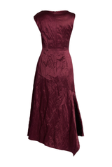 Embroidered Asymmetric Midi Dress