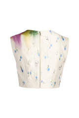 Printed Cropped Sleeveless Top