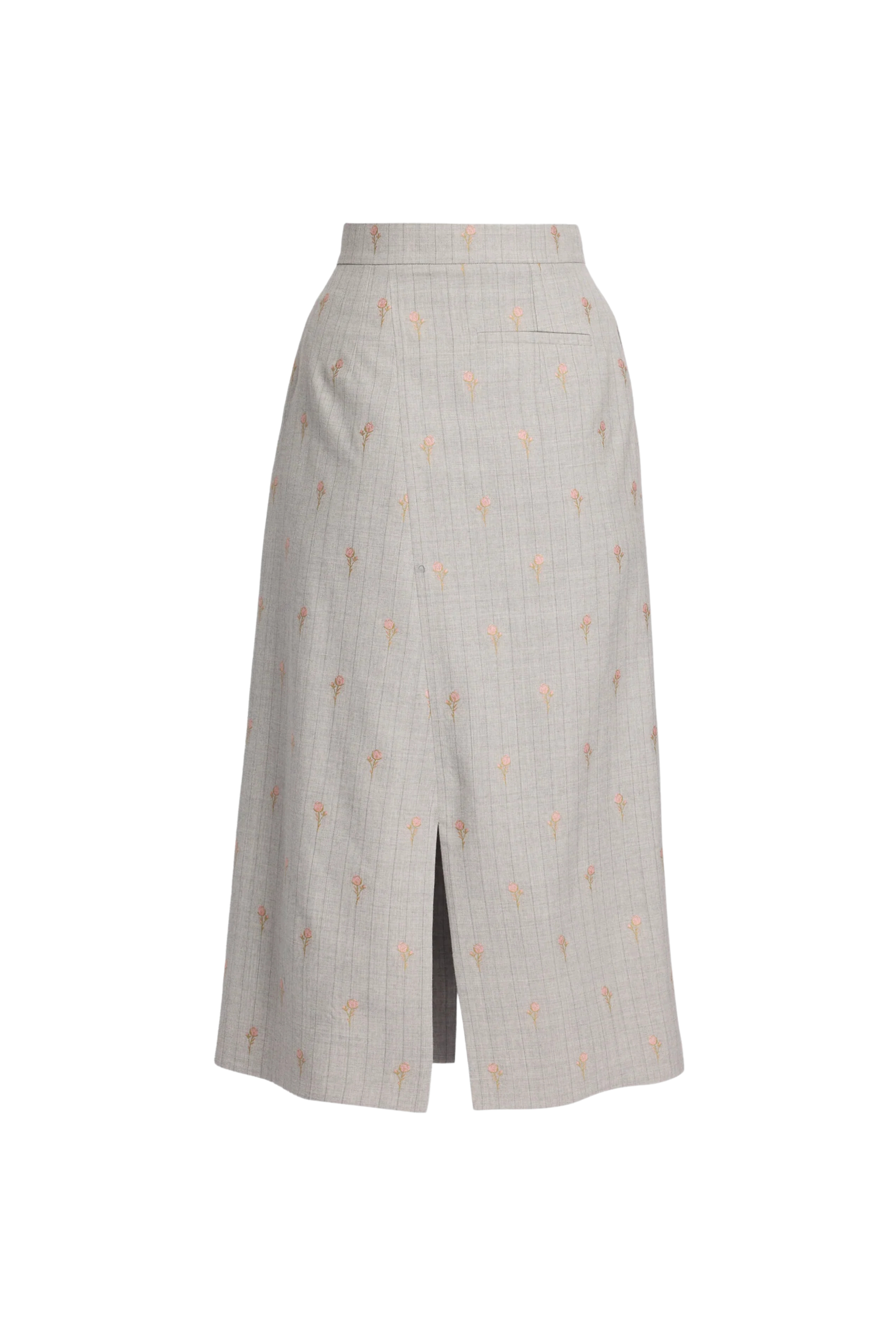 Pinstripe Tailoring Midi Skirt