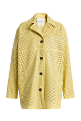 The Crawford Perforated Leather Coat