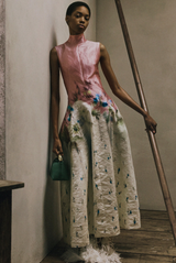 Floral Textured Ankle Length Dress