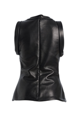 The Kit Sleeveless Leather Tank