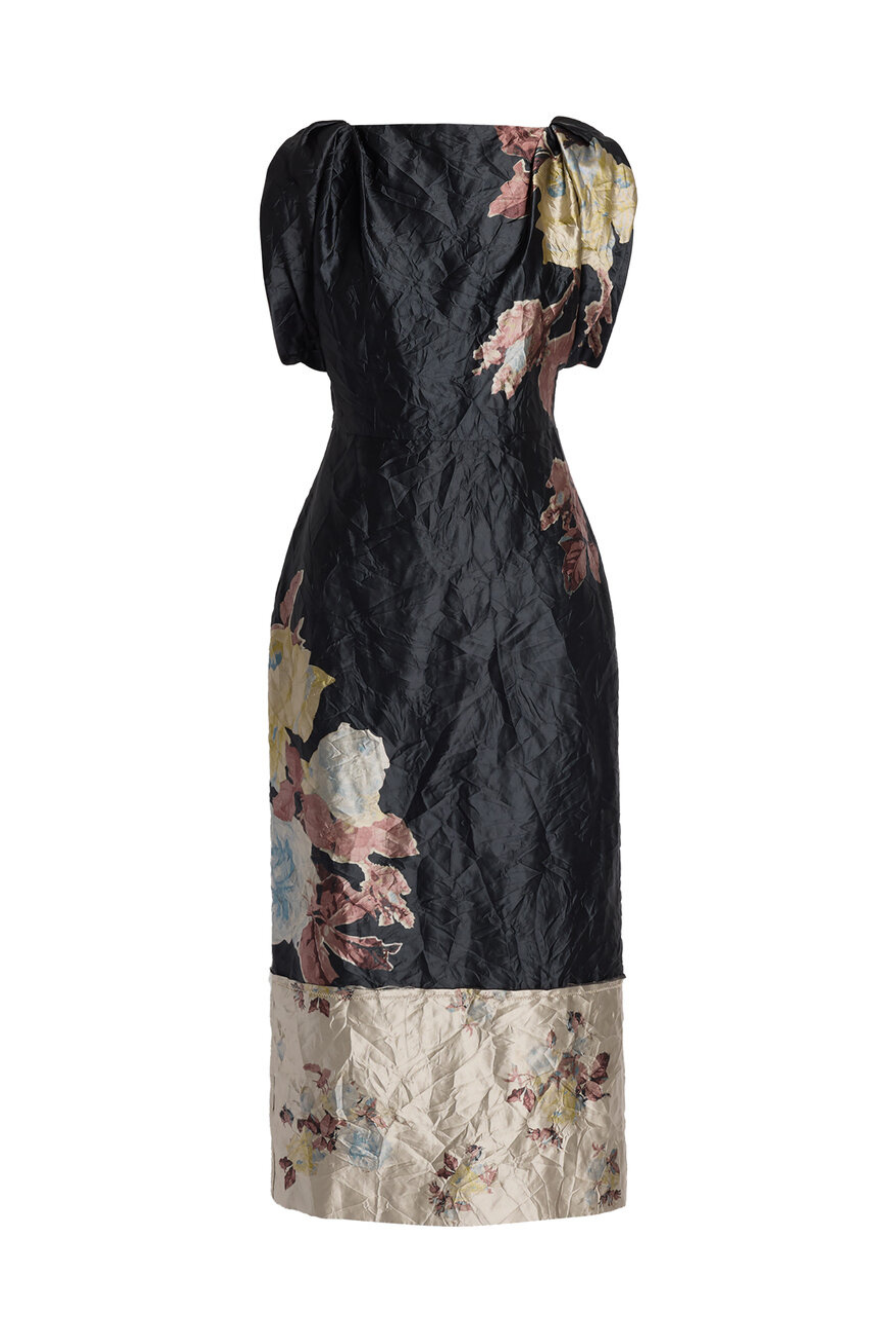 Floral Textured Midi Dress