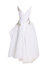Organza Cloque Ankle Length Dress