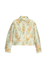 Hollyhock Jacquard Single Breasted Boxy Fit Jacket