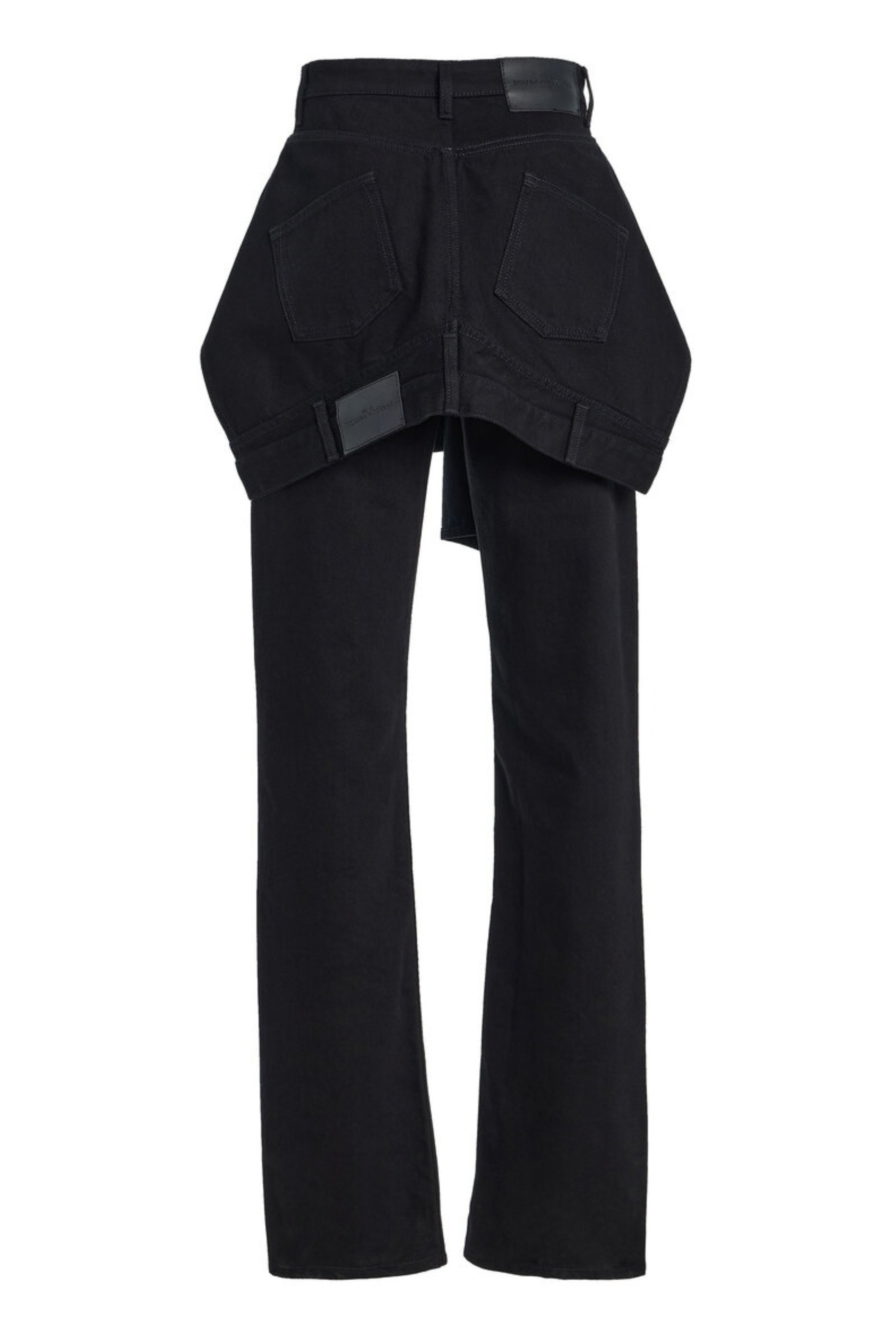 The Layton Tied Waist Rigid High-Rise Straight-Leg Jean Black