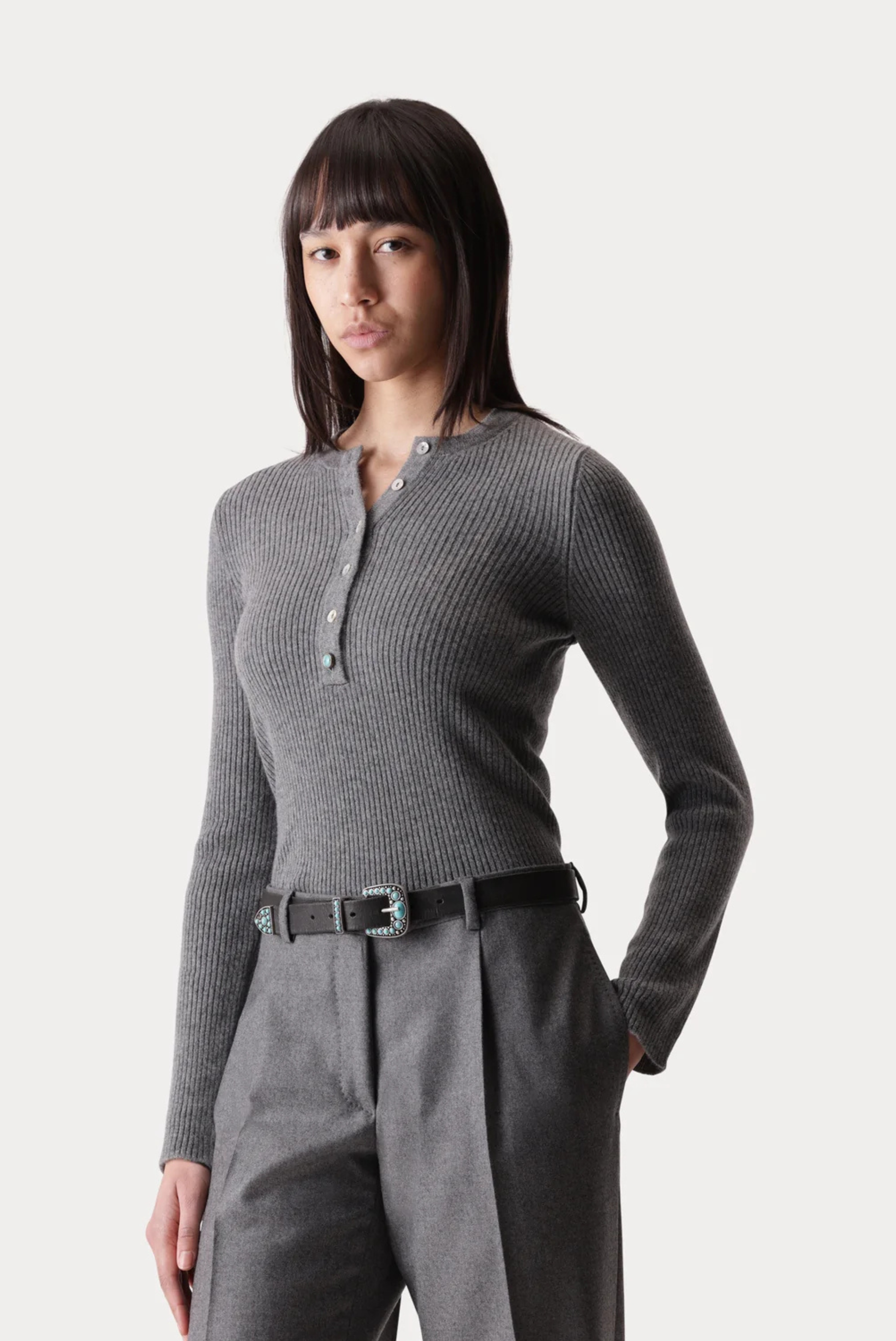 Lou Maglia Serafino in Cashmere Grey