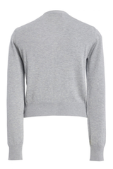 The Aubery Feather Weight Silk-Cotton Cardigan Light Grey Melange