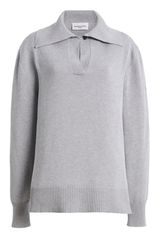 The Edie Knit Relaxed Polo Fog