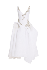 Organza Cloque Ankle Length Dress
