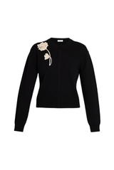 Embellished Merino Wool Cardigan