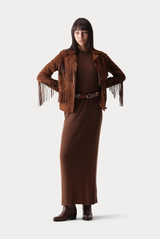 Deva Suede Jacket with Fringes