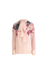 Floral Voile Long Sleeve Blouse