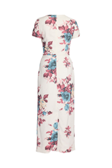 Floral Cady Short Sleeve Ankle Length Dress