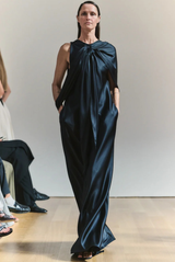 The Claudette Scarf Silk Bias Maxi Dress