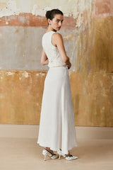 Clara Lace Vest Porcelain