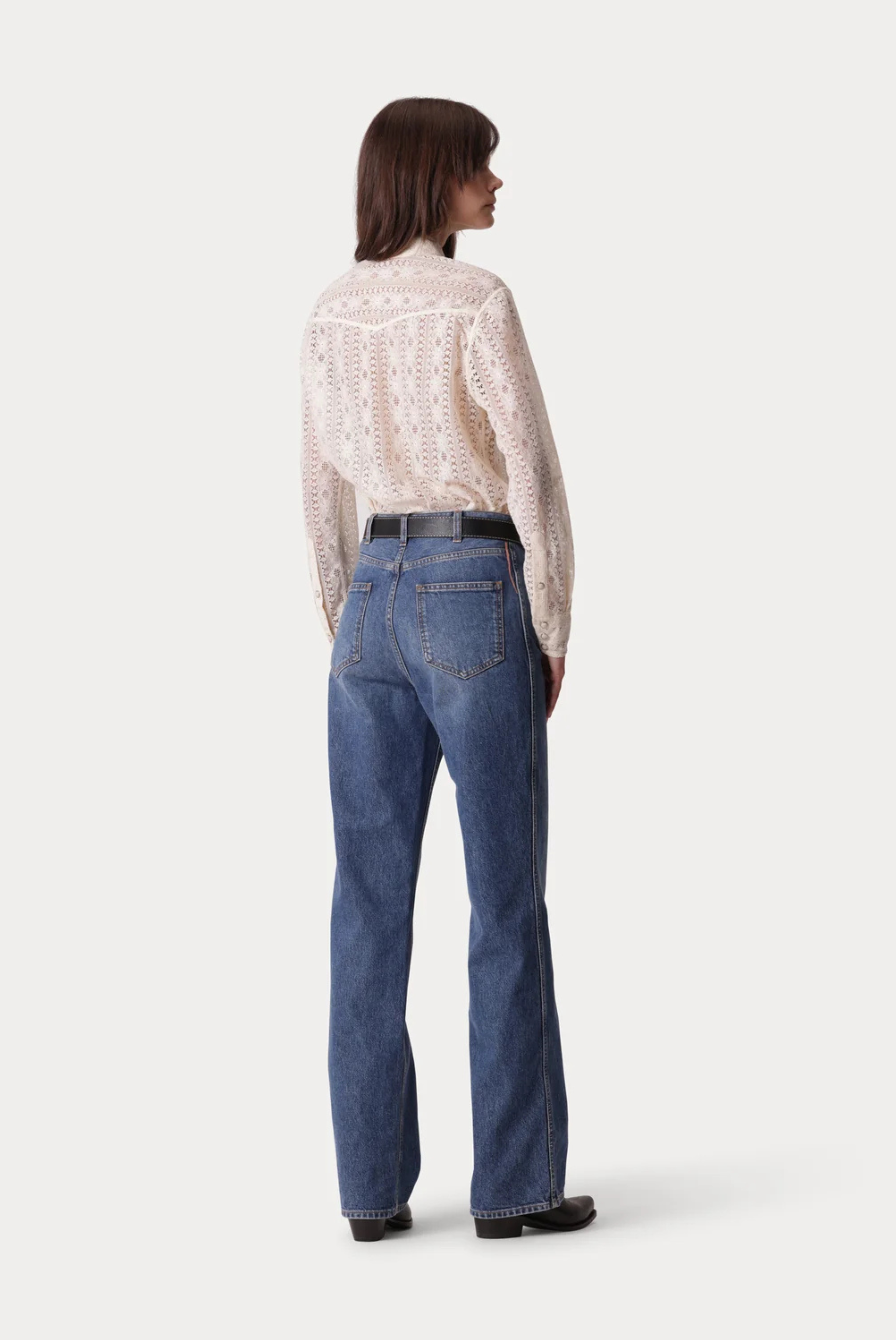 Jane Bootcut Denim Pants Stone Wash