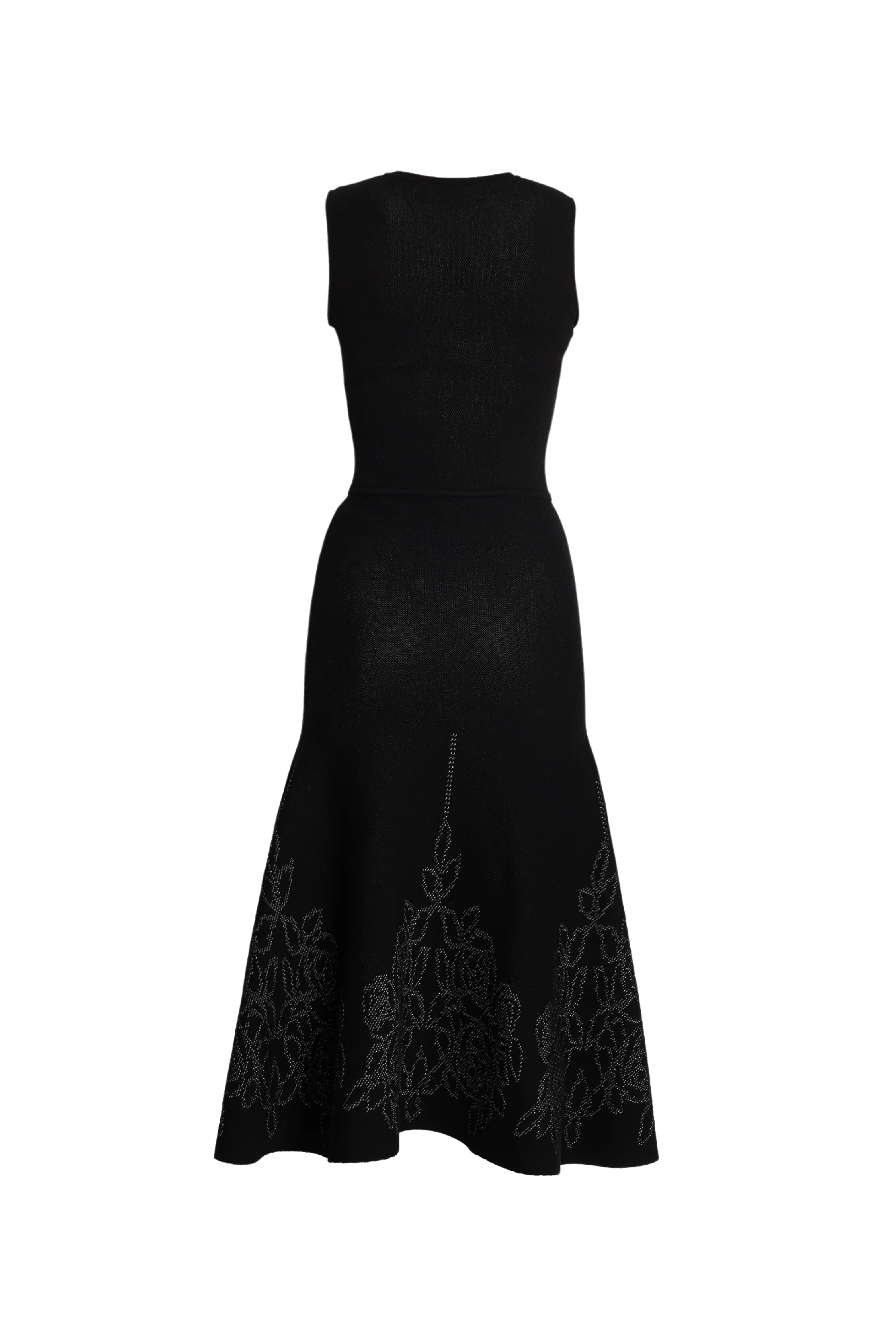 Rose Pointelle Knit Sleeveless Midi Dress