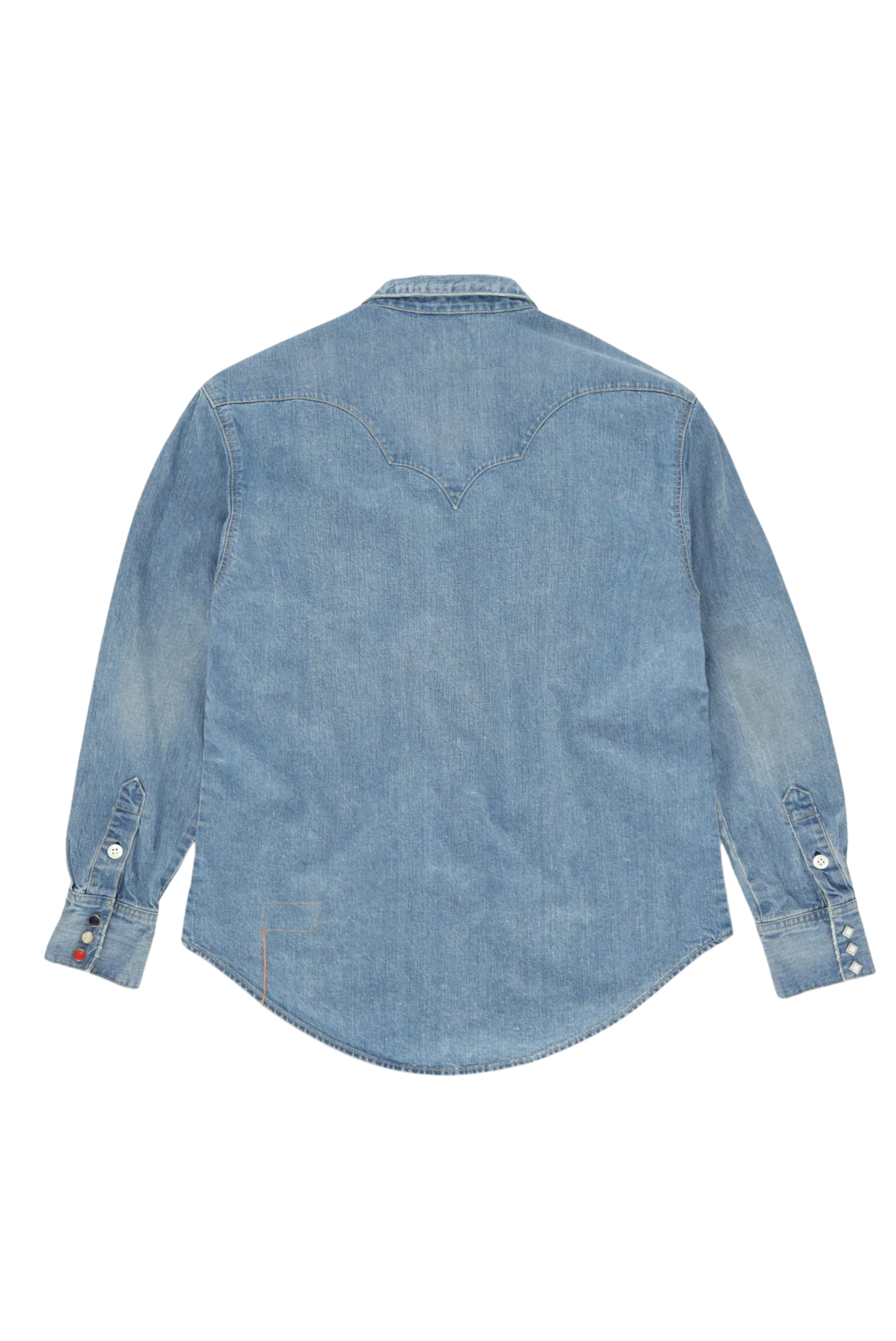 Redford Western Shirt in Japan Denim Stone Wash