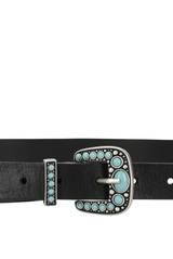 Thelma Calfskin Belt With Turquoise