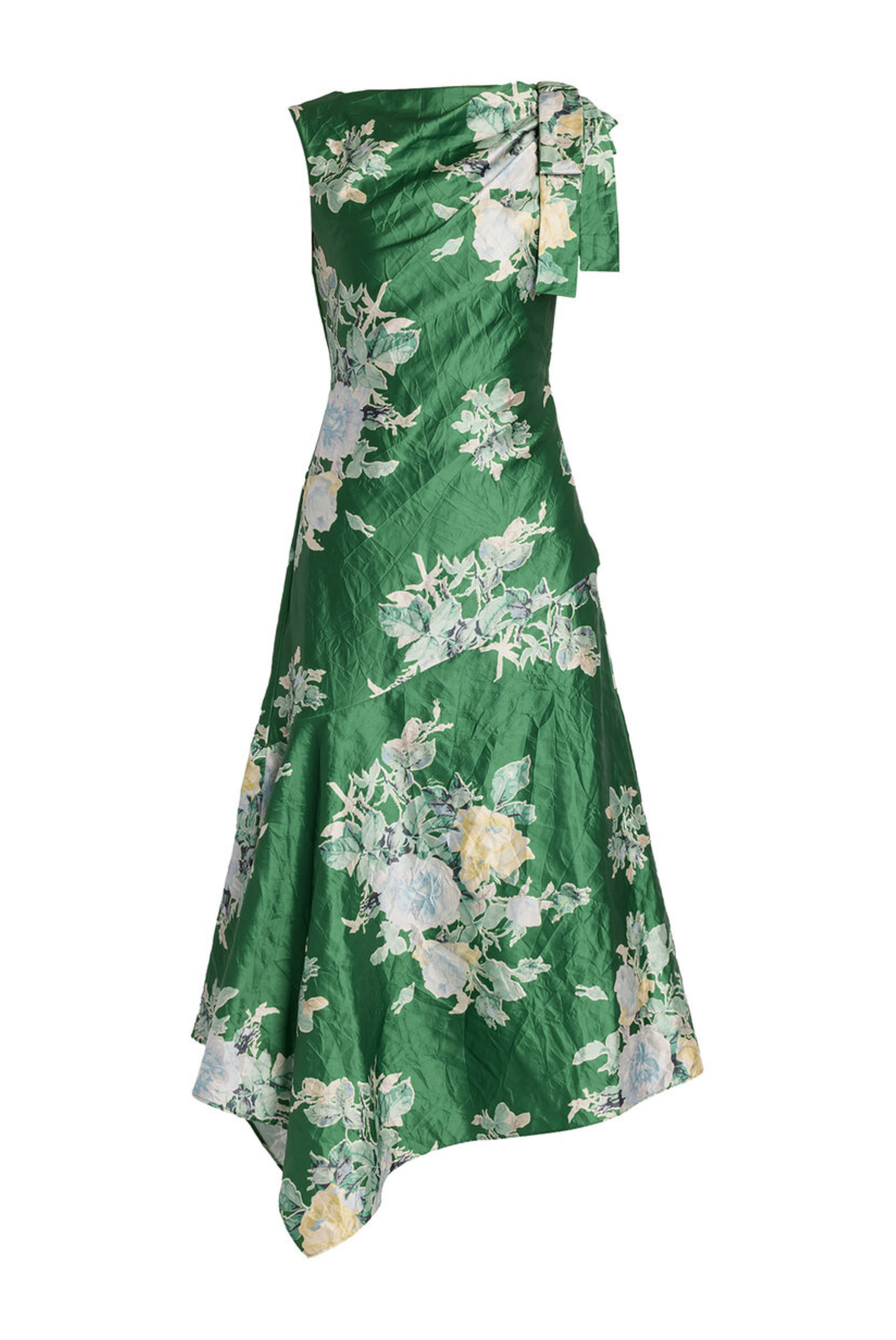 Floral Textured Midi Dress