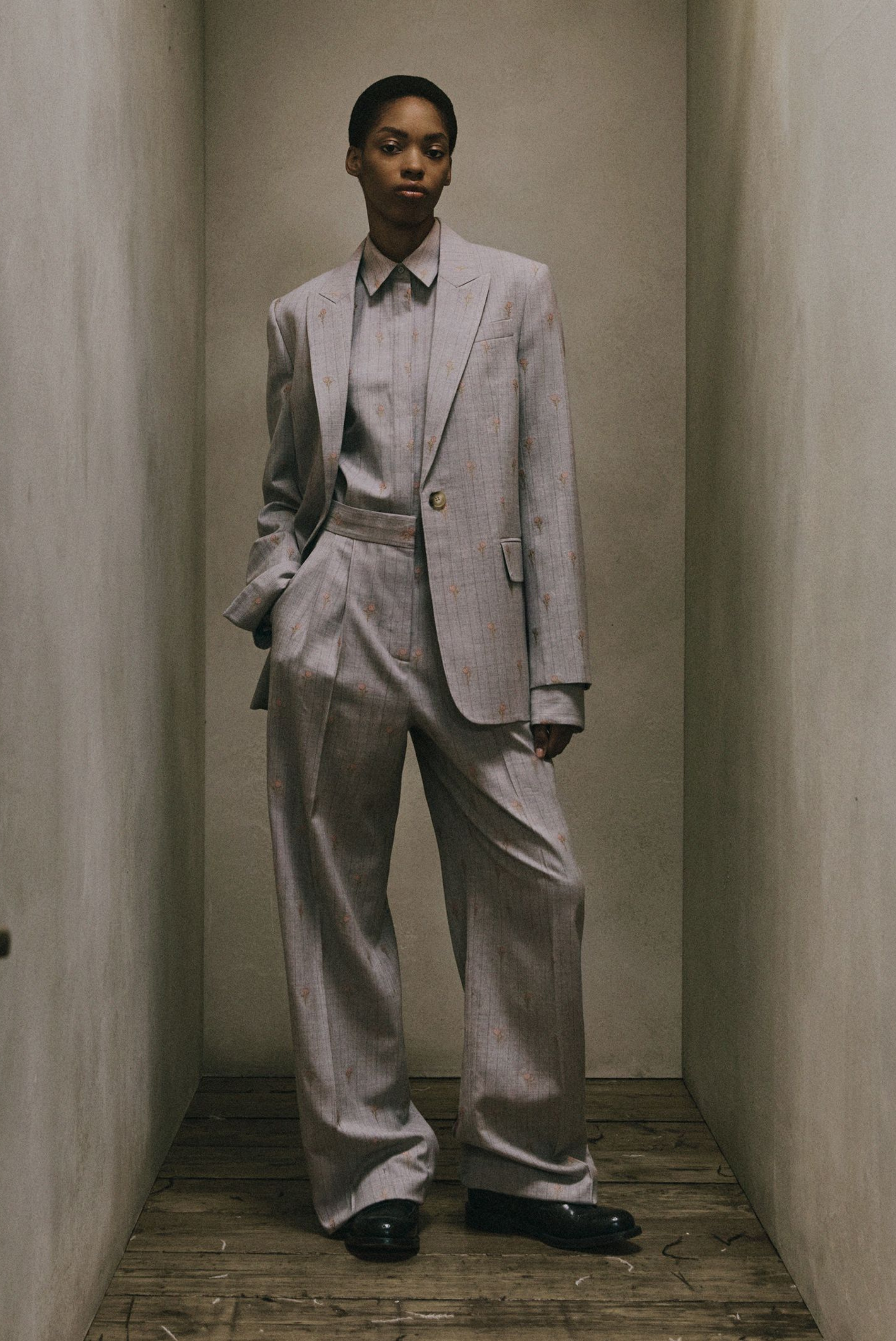 Pinstripe Tailoring Single Breasted Jacket