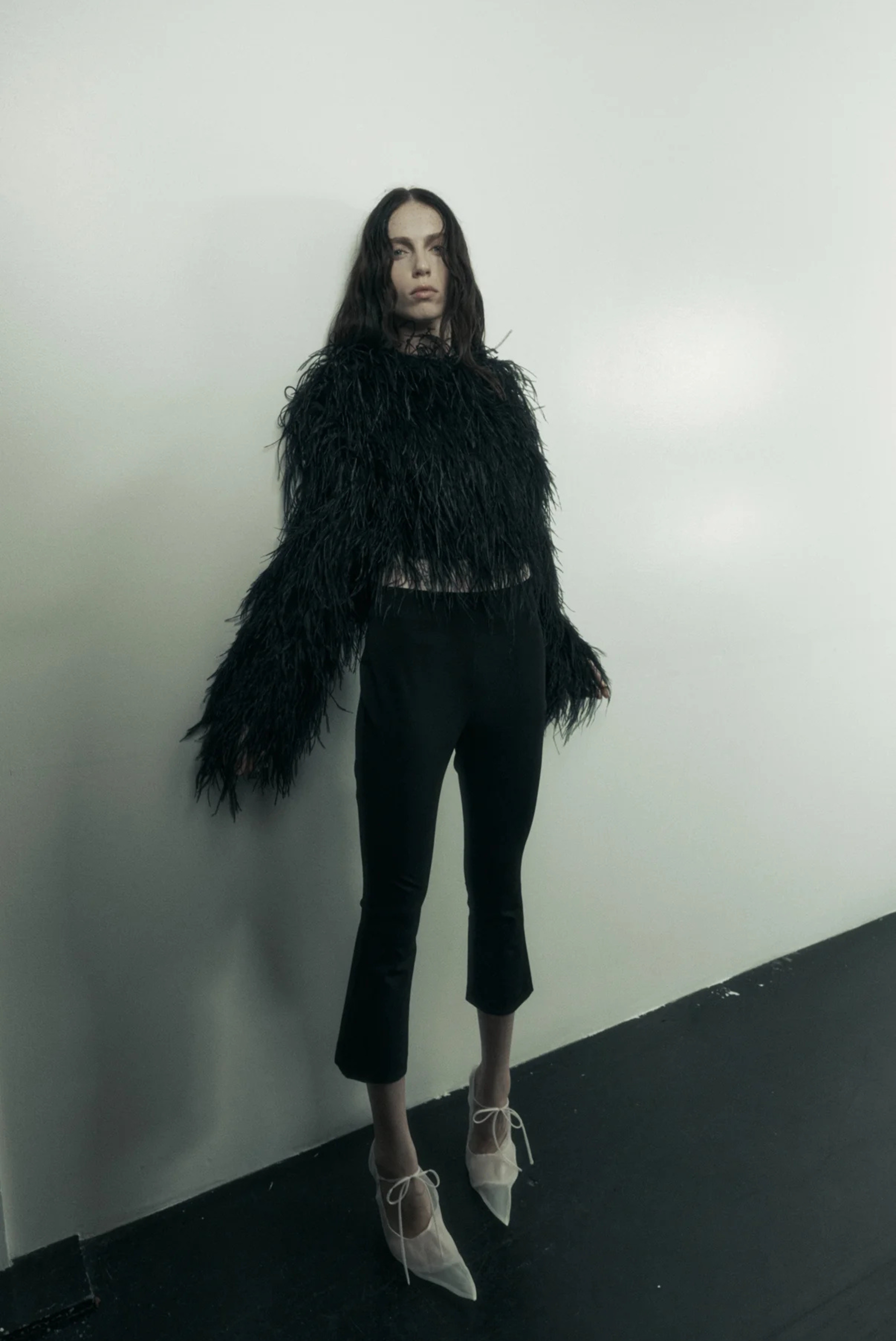 Aitti Ostrich Feather Jacket