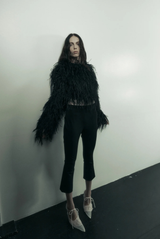 Aitti Ostrich Feather Jacket