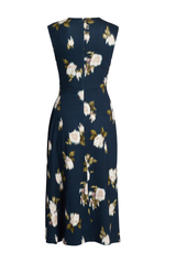 Floral Ponte Sleeveless Midi Dress