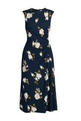 Floral Ponte Sleeveless Midi Dress