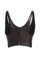 The Alexia Cropped Top Dark Brown