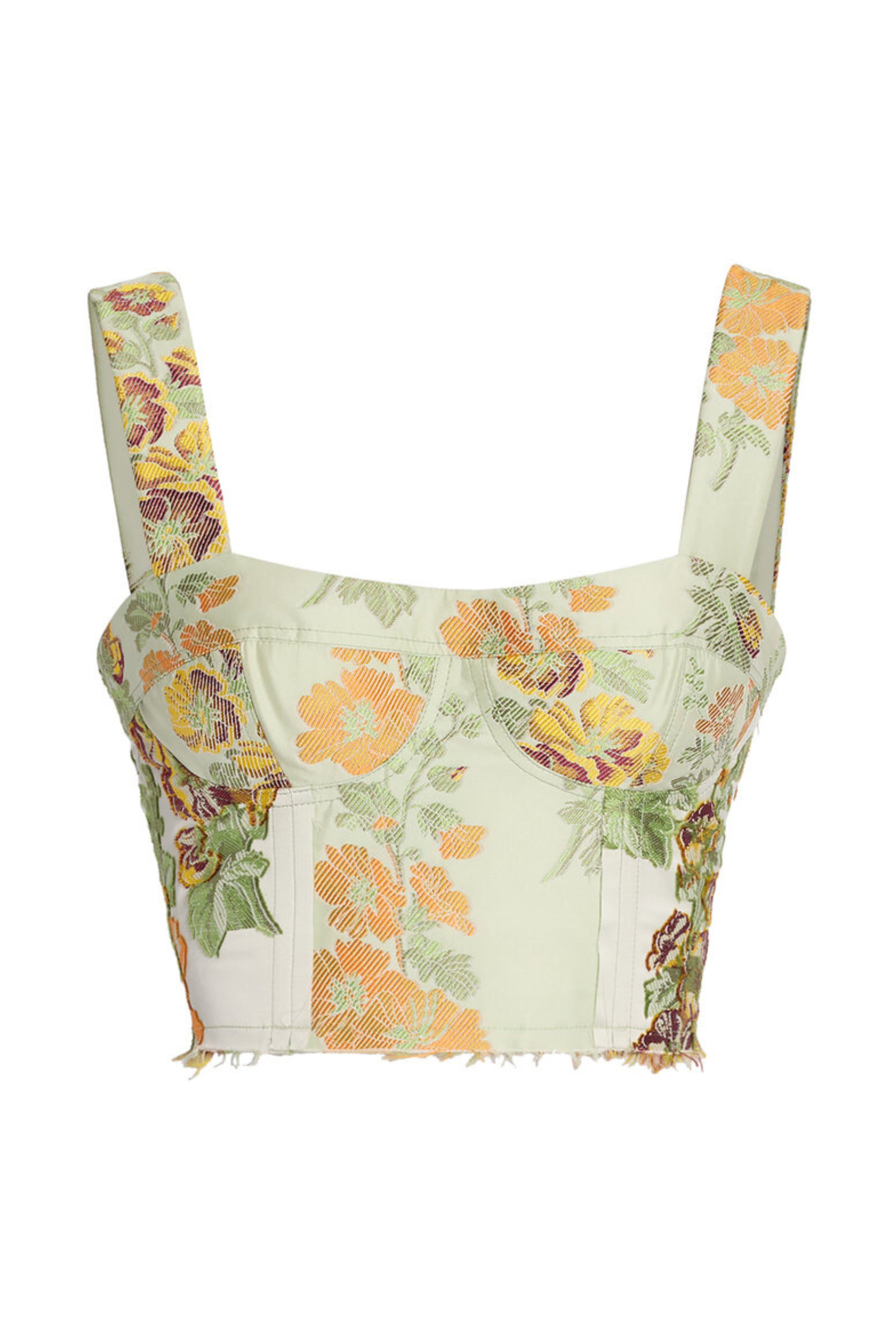 Hollyhock Jacquard Cropped Bra Top