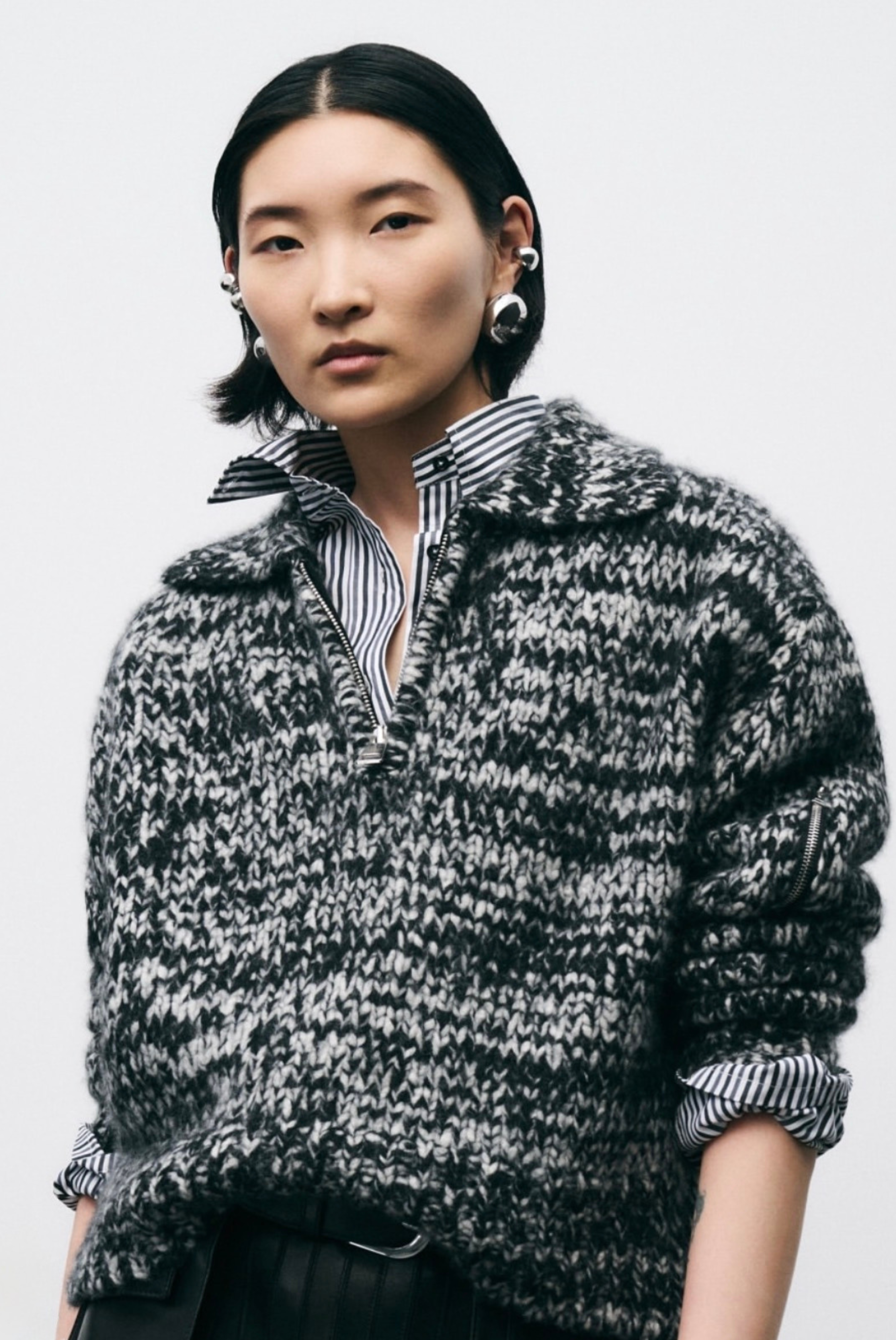 The Posie Half Zip Sweater With Sleeve Pocket