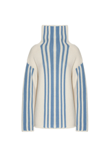 Turtle Neck Sweater With Inlay In Virgin Wool And Cashmere