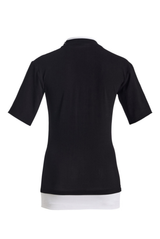 The Anica Double Layered Fitted Tee Black
