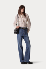 Jane Bootcut Denim Pants Stone Wash