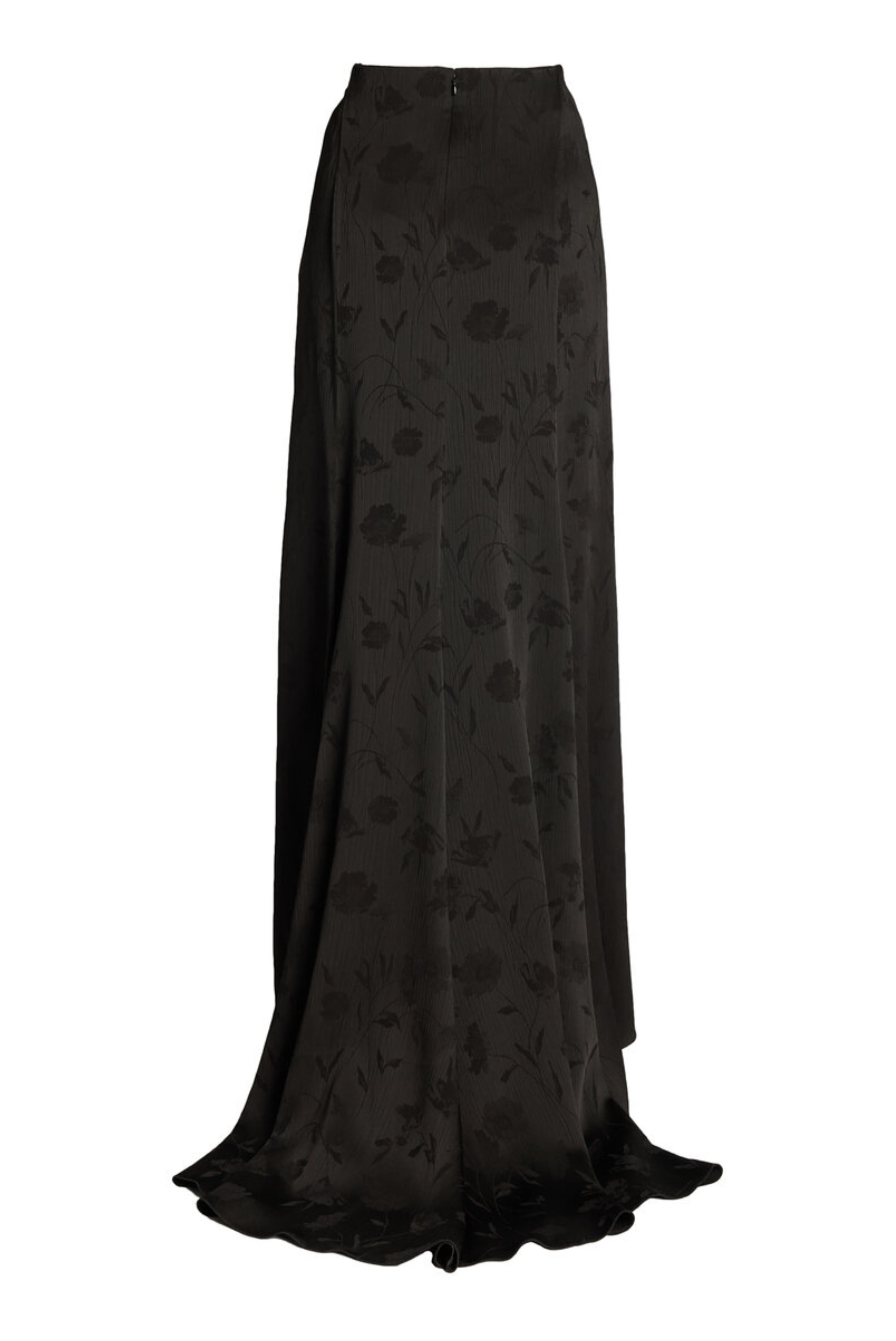 Floral Creponne A-Line Floor Length Skirt