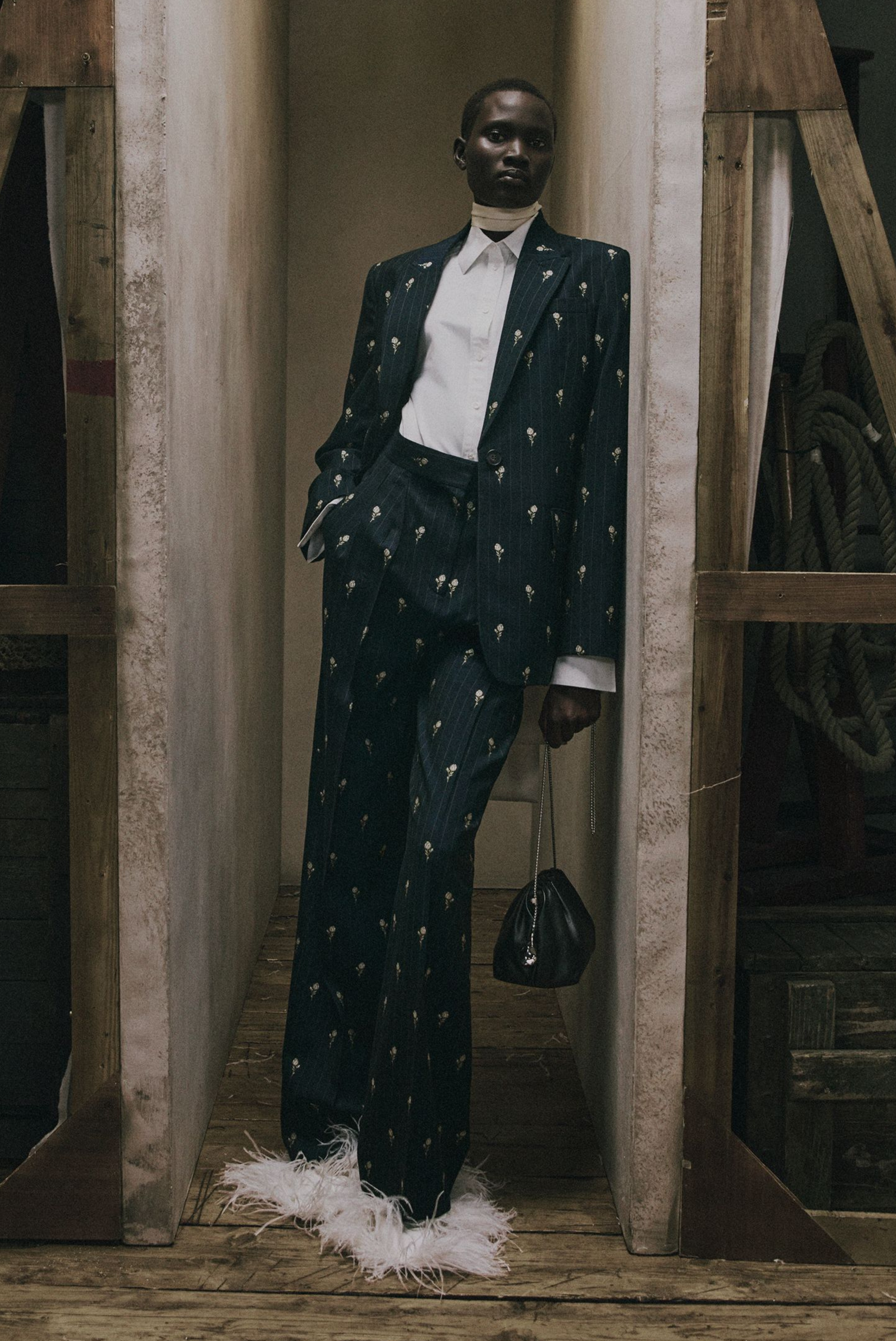Pinstripe Tailoring Single Breasted Jacket