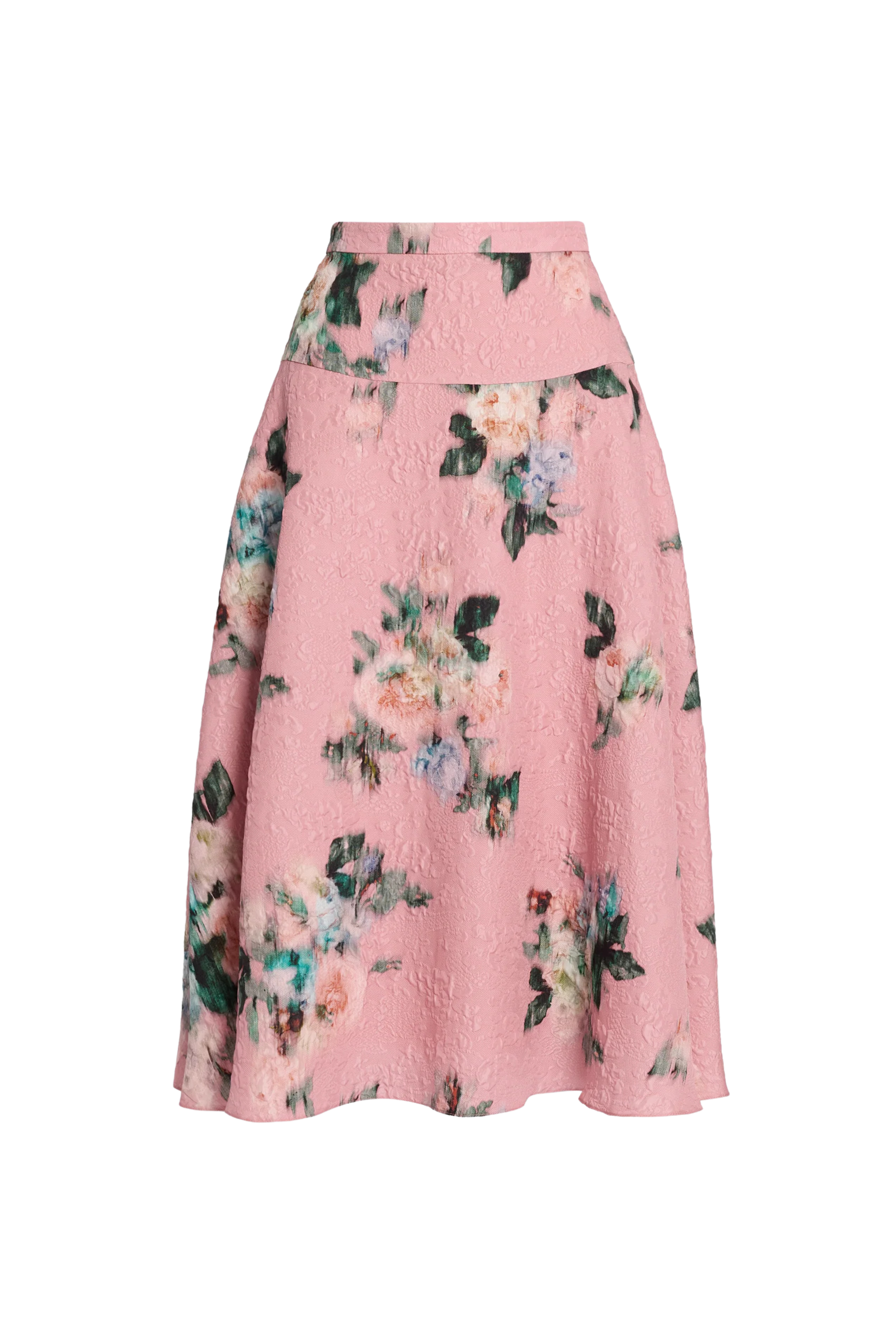 Floral Matelasse Midi Skirt