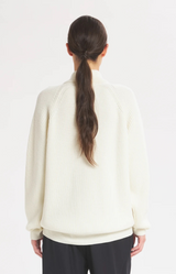 Barena Gio Cardigan Ivory Ribbed Shawl