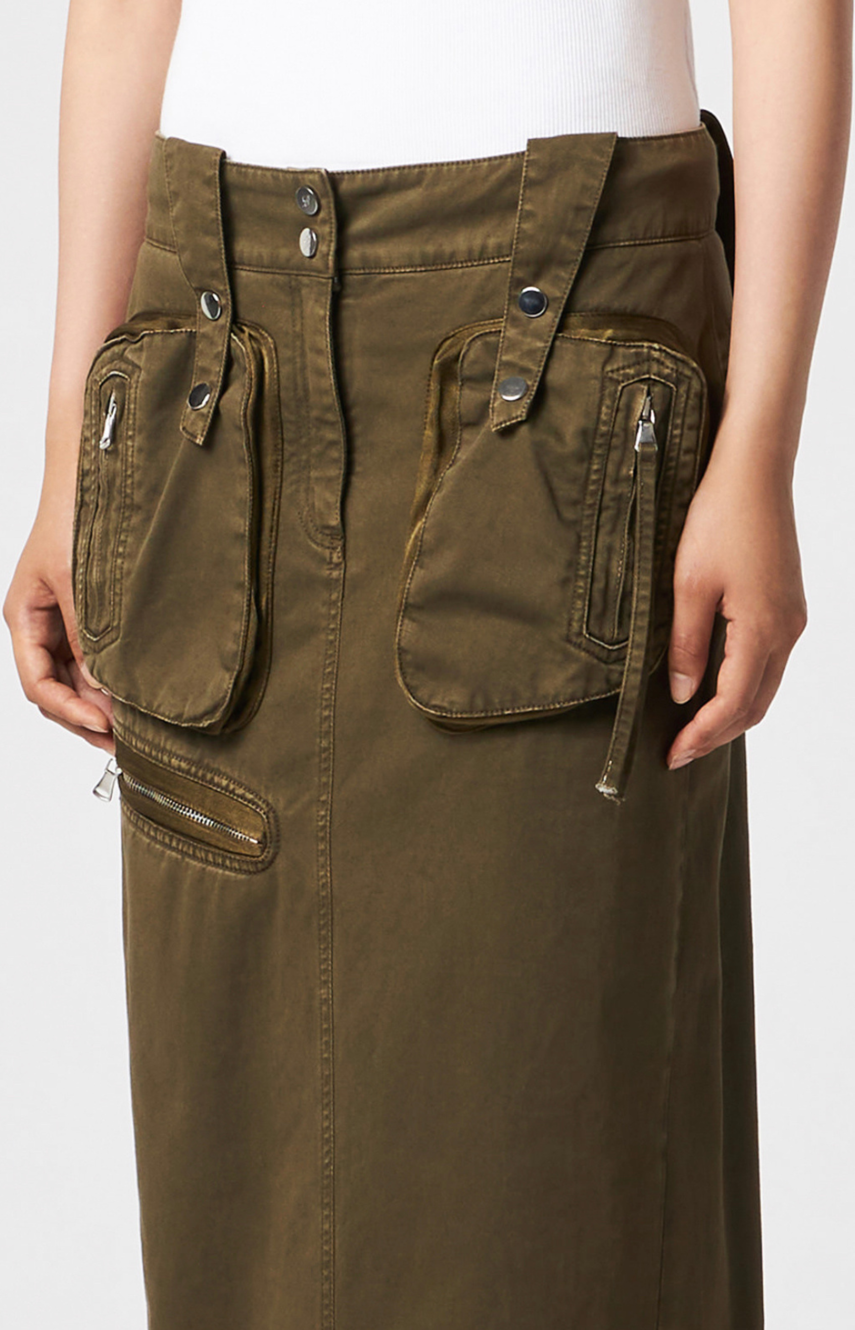 Long Skirt With Cargo Pockets
