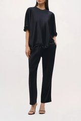 Brandon Maxwell Cress Cropped Pant Black 
