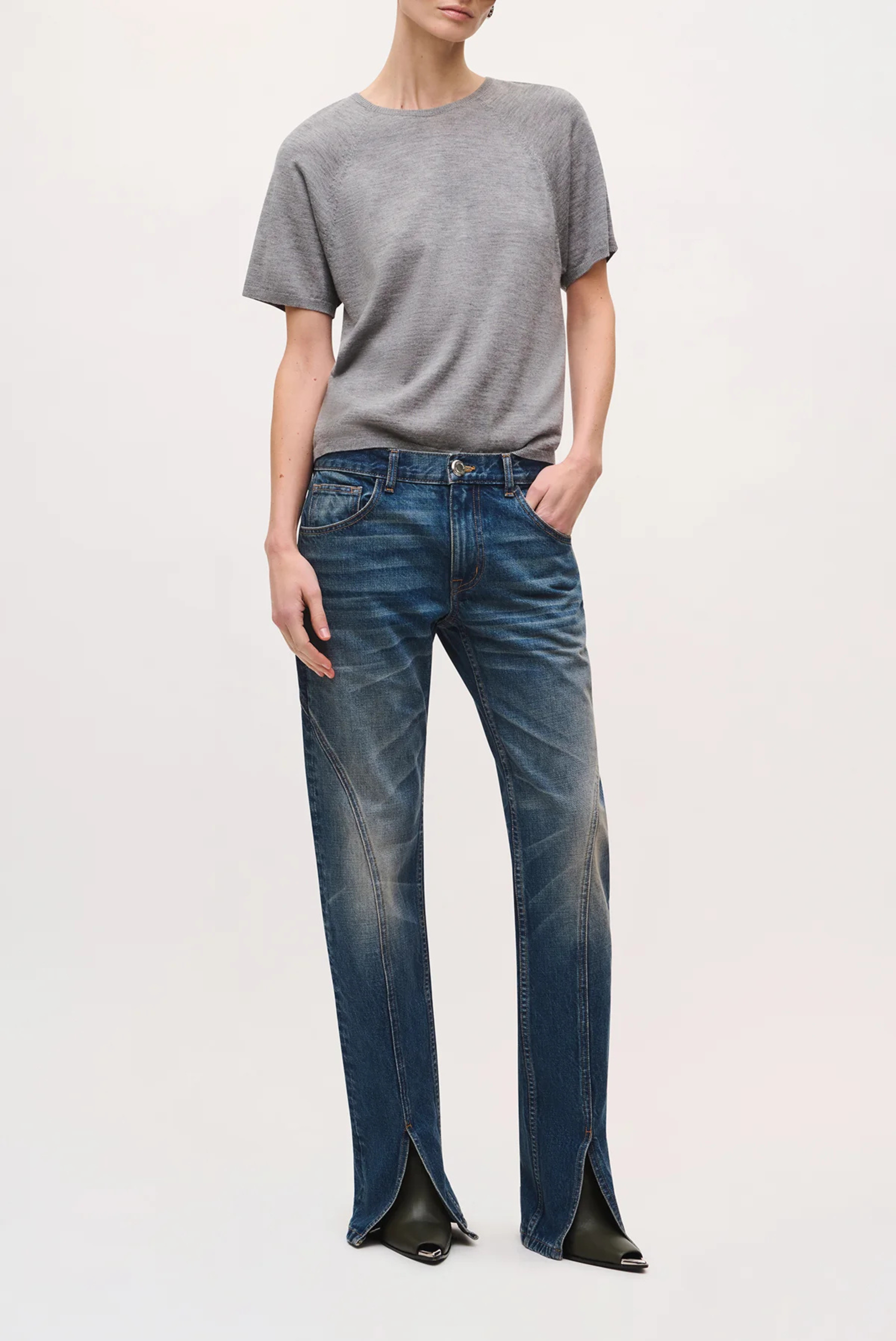 Brandon Maxwell The Campbell 5 Pocket Jean with Spiral Seam