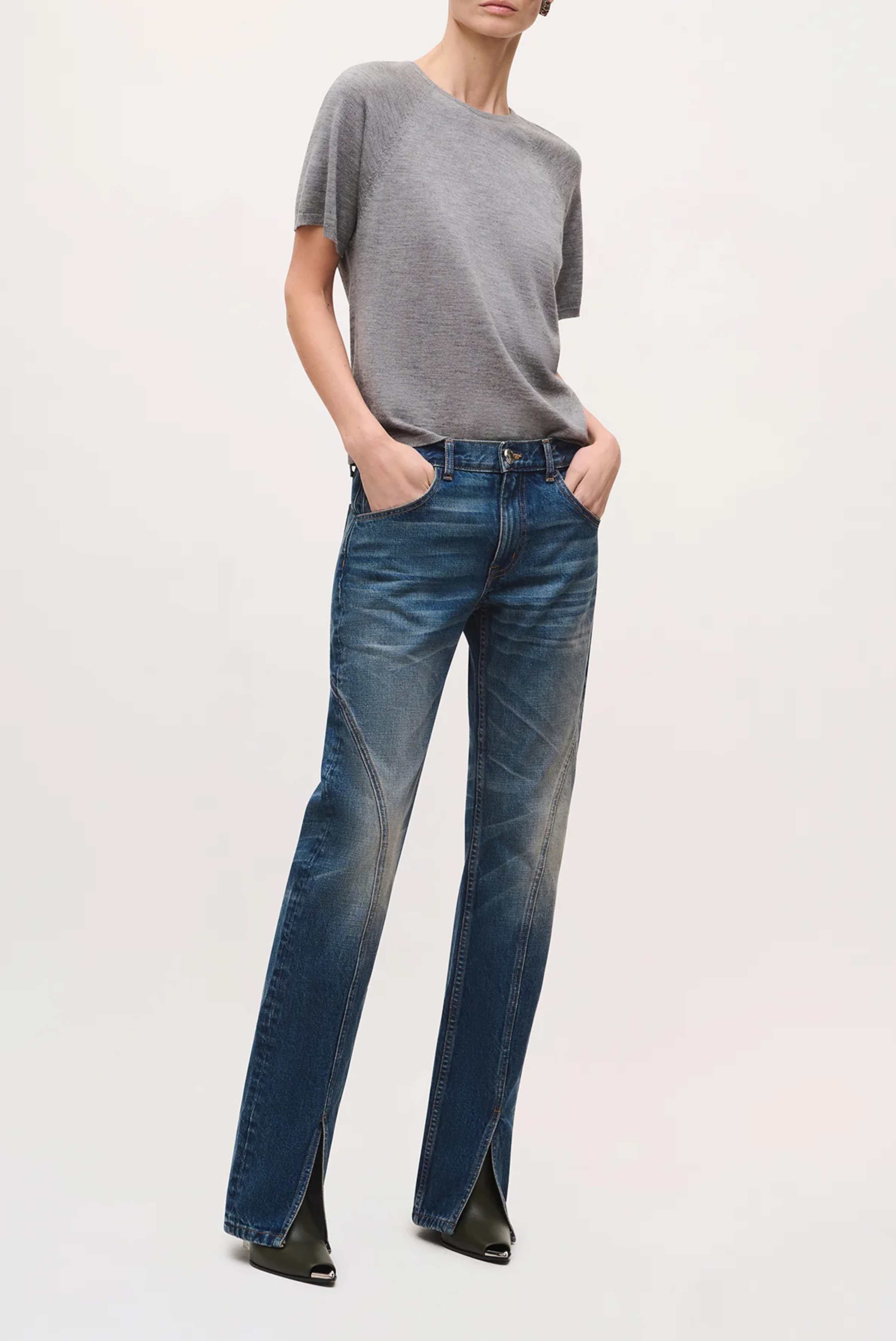 Brandon Maxwell The Campbell 5 Pocket Jean with Spiral Seam