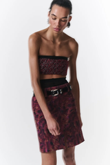 Brandon Maxwell The Lex Pencil Skirt Floral 