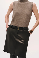 Brandon Maxwell The Lex Pencil Skirt W/ Belt Loops Black