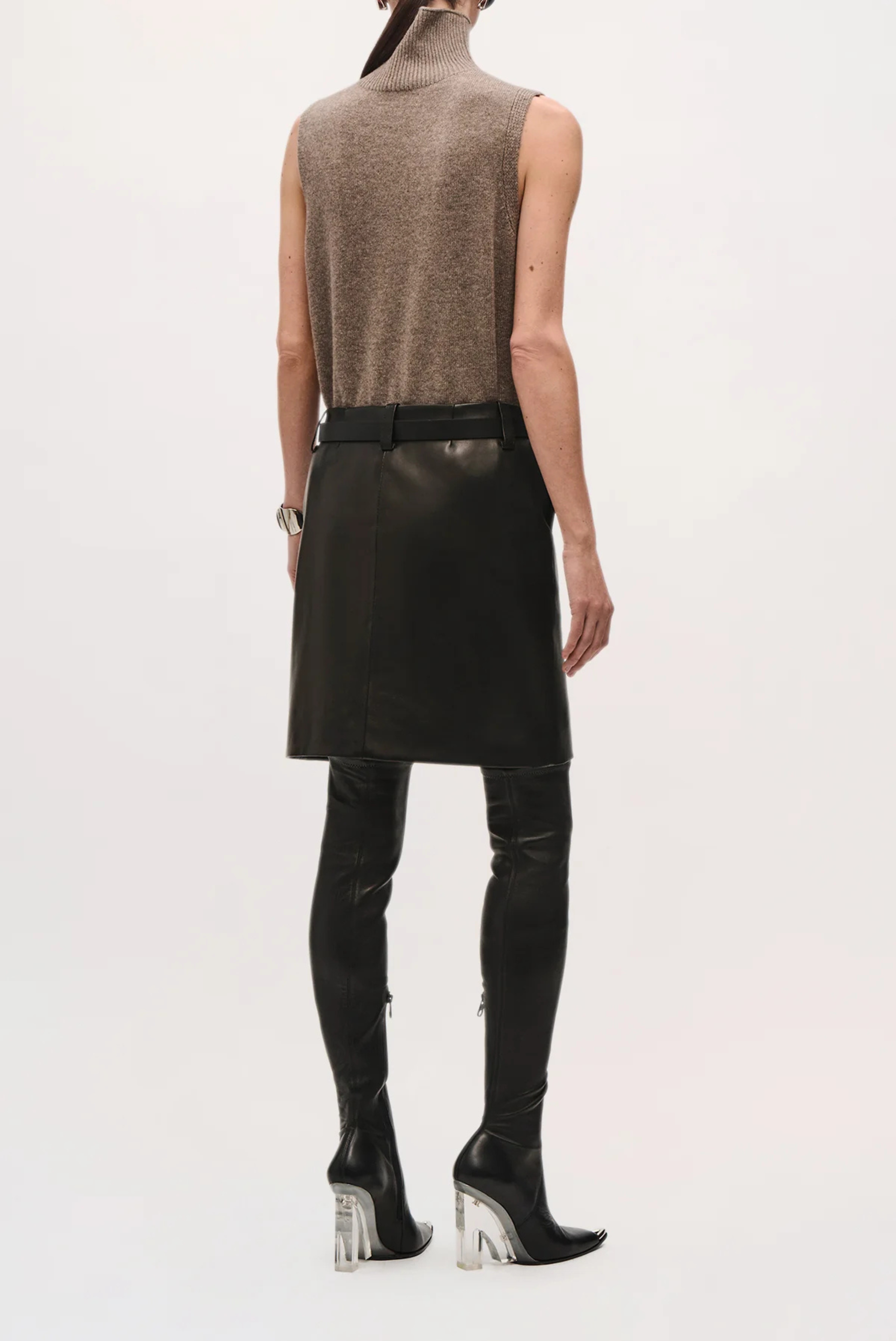 Brandon Maxwell The Lex Pencil Skirt W/ Belt Loops Black