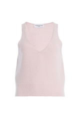 Brandon Maxwell The Reese V-Neck Knit Tank Dusty Pink