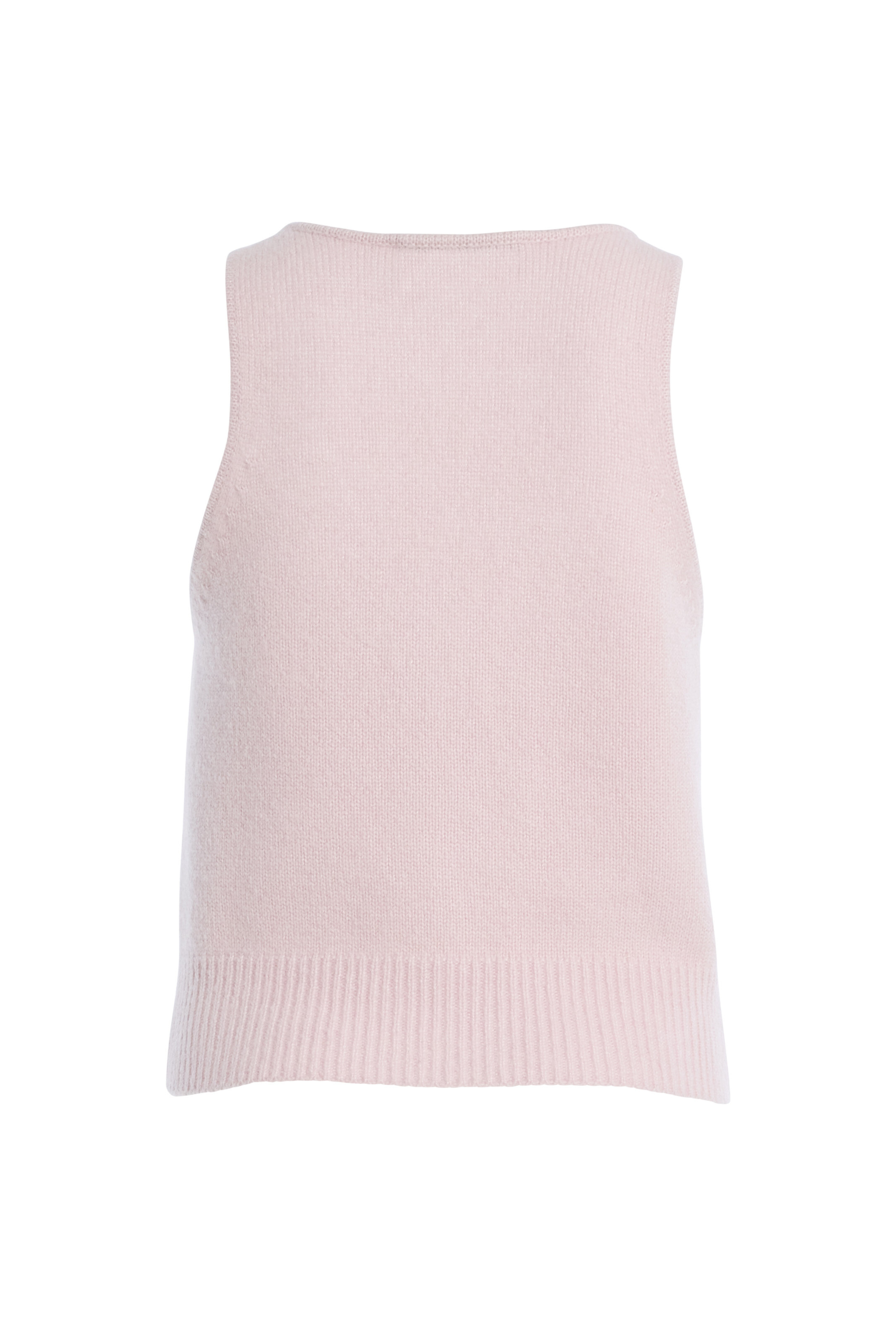 Brandon Maxwell The Reese V-Neck Knit Tank Dusty Pink