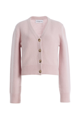Brandon Maxwell The Sloane Silk Cashmere Cardigan Sweater Dusty Pink 